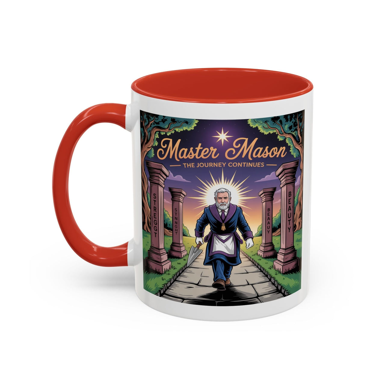 Premium Ready to Go Freemason Design | The Third Degree | Master Mason | The Journey Continues - Masonic Mugs