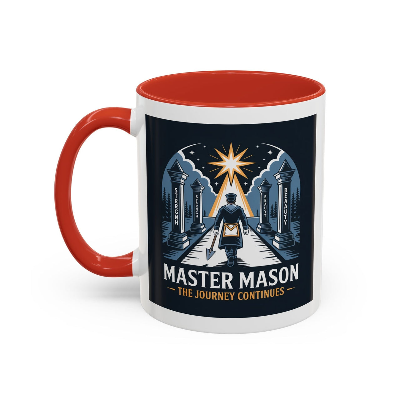Premium Ready to Go Freemason Design | The Third Degree | Master Mason | The Journey Continues - Masonic Mugs