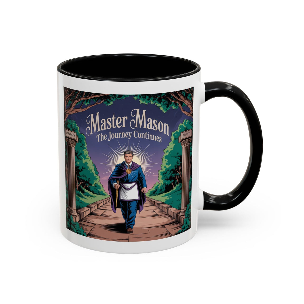 Premium Ready to Go Freemason Design | The Third Degree | Master Mason | The Journey Continues - Masonic Mugs