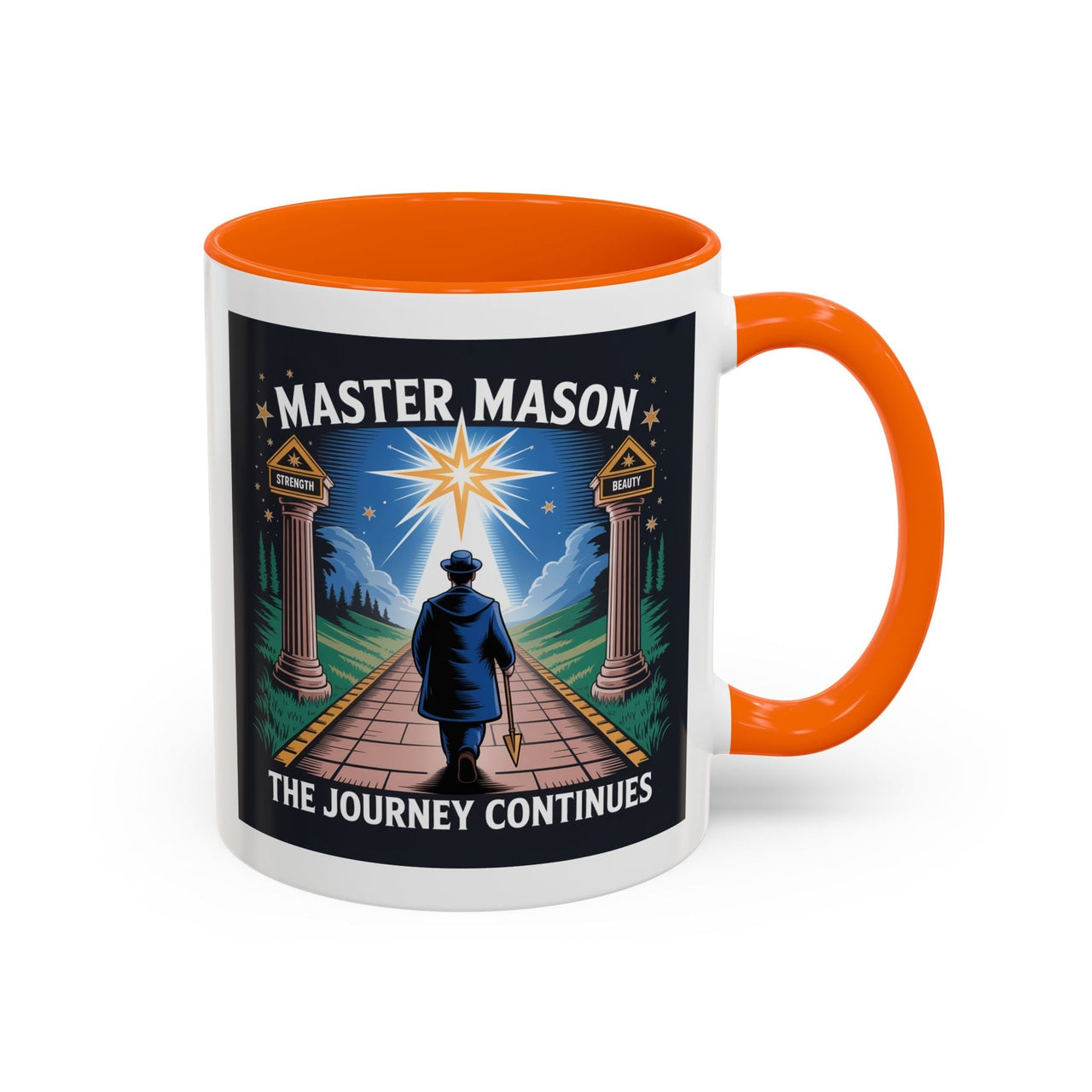 Premium Ready to Go Freemason Design | The Third Degree | Master Mason | The Journey Continues - Masonic Mugs