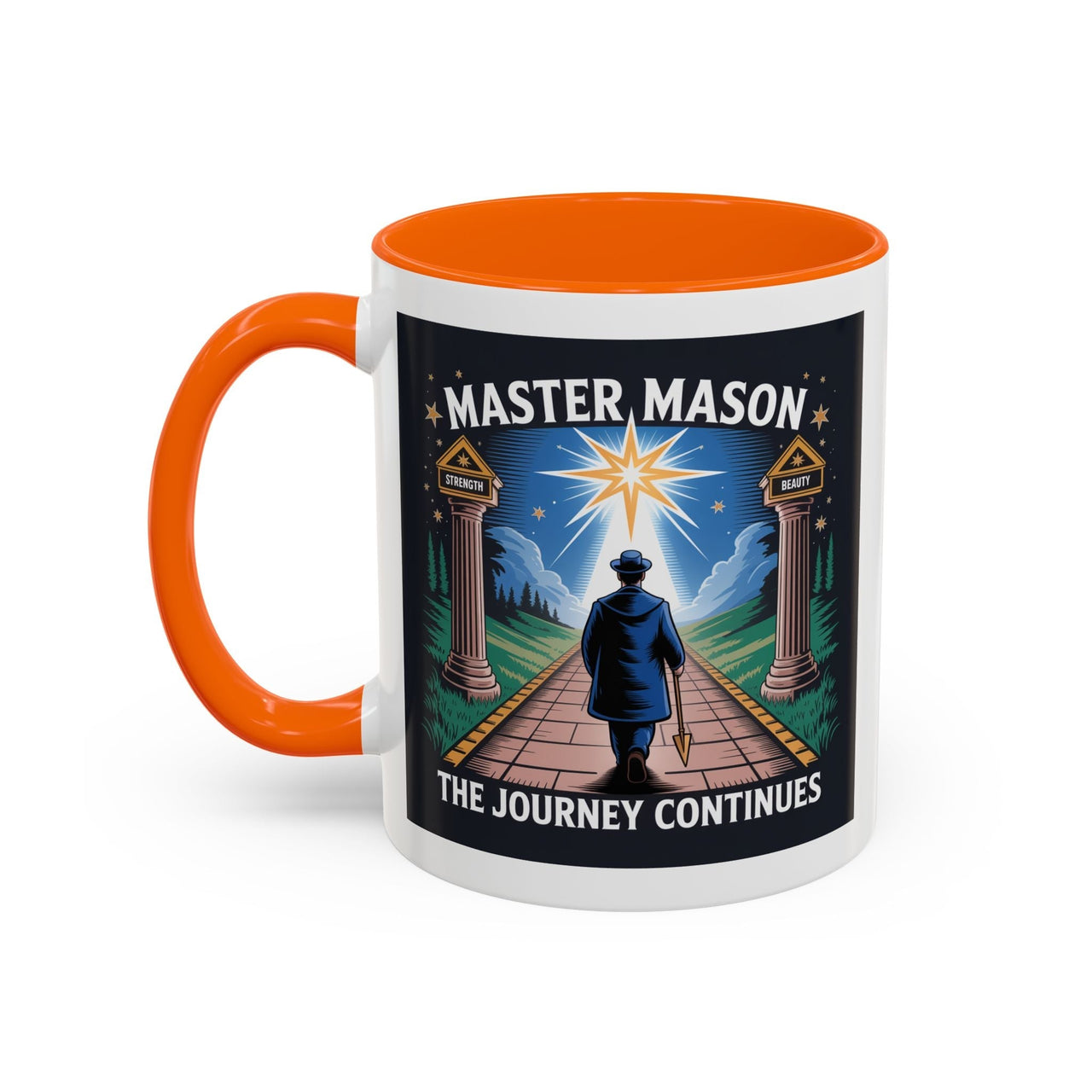 Premium Ready to Go Freemason Design | The Third Degree | Master Mason | The Journey Continues - Masonic Mugs