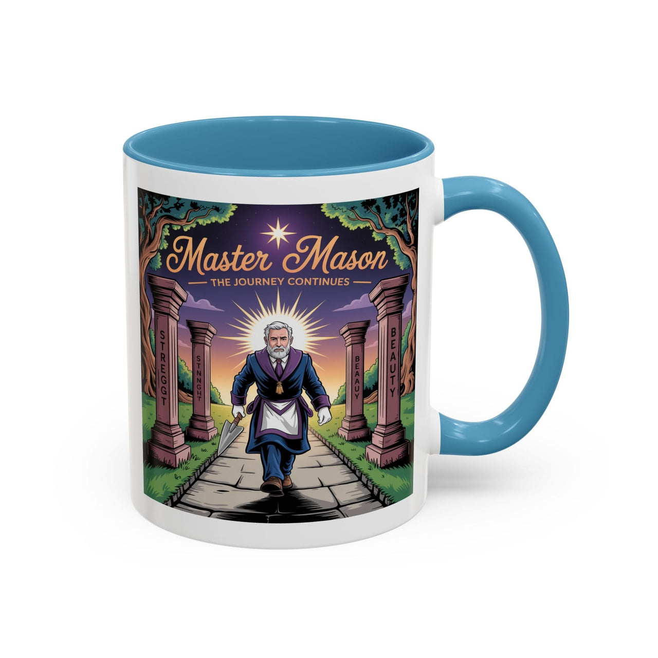 Premium Ready to Go Freemason Design | The Third Degree | Master Mason | The Journey Continues - Masonic Mugs