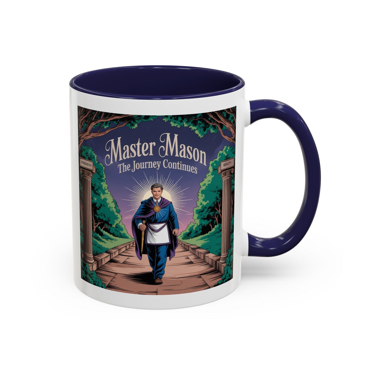 Premium Ready to Go Freemason Design | The Third Degree | Master Mason | The Journey Continues - Masonic Mugs
