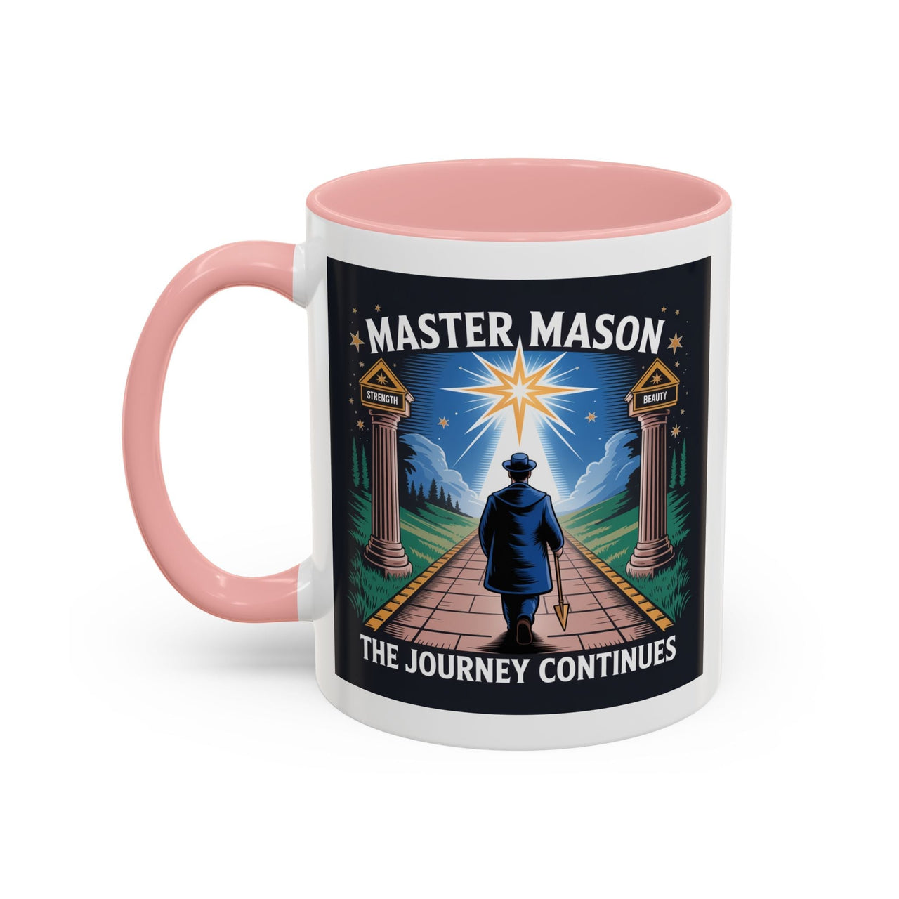 Premium Ready to Go Freemason Design | The Third Degree | Master Mason | The Journey Continues - Masonic Mugs