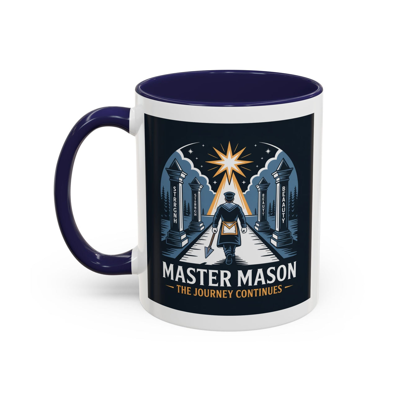 Premium Ready to Go Freemason Design | The Third Degree | Master Mason | The Journey Continues - Masonic Mugs