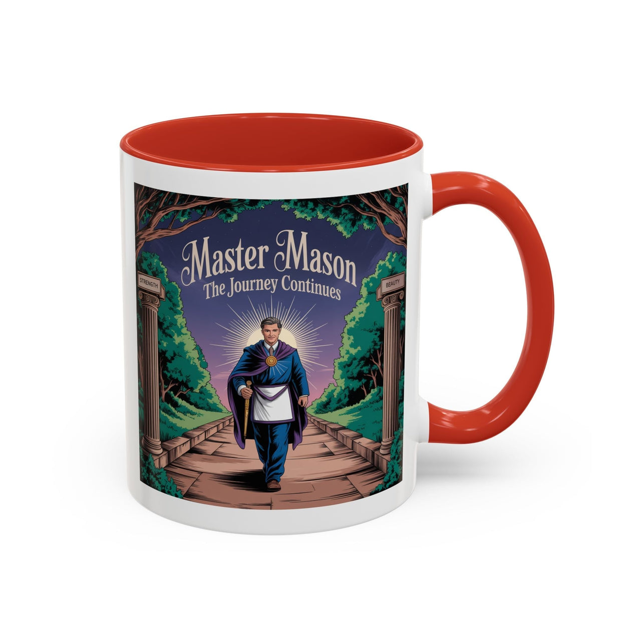Premium Ready to Go Freemason Design | The Third Degree | Master Mason | The Journey Continues - Masonic Mugs