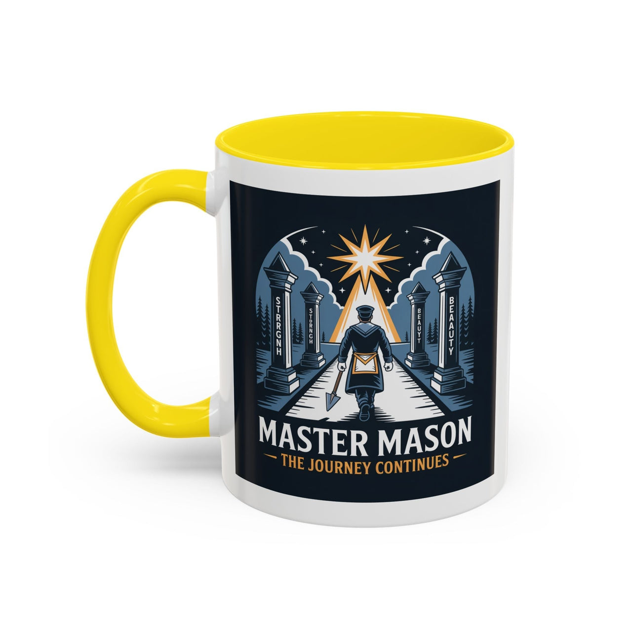Premium Ready to Go Freemason Design | The Third Degree | Master Mason | The Journey Continues - Masonic Mugs