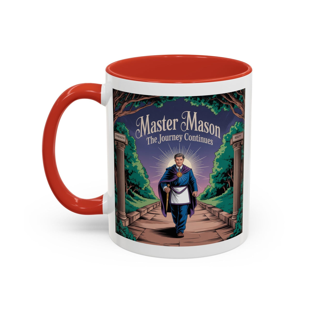 Premium Ready to Go Freemason Design | The Third Degree | Master Mason | The Journey Continues - Masonic Mugs