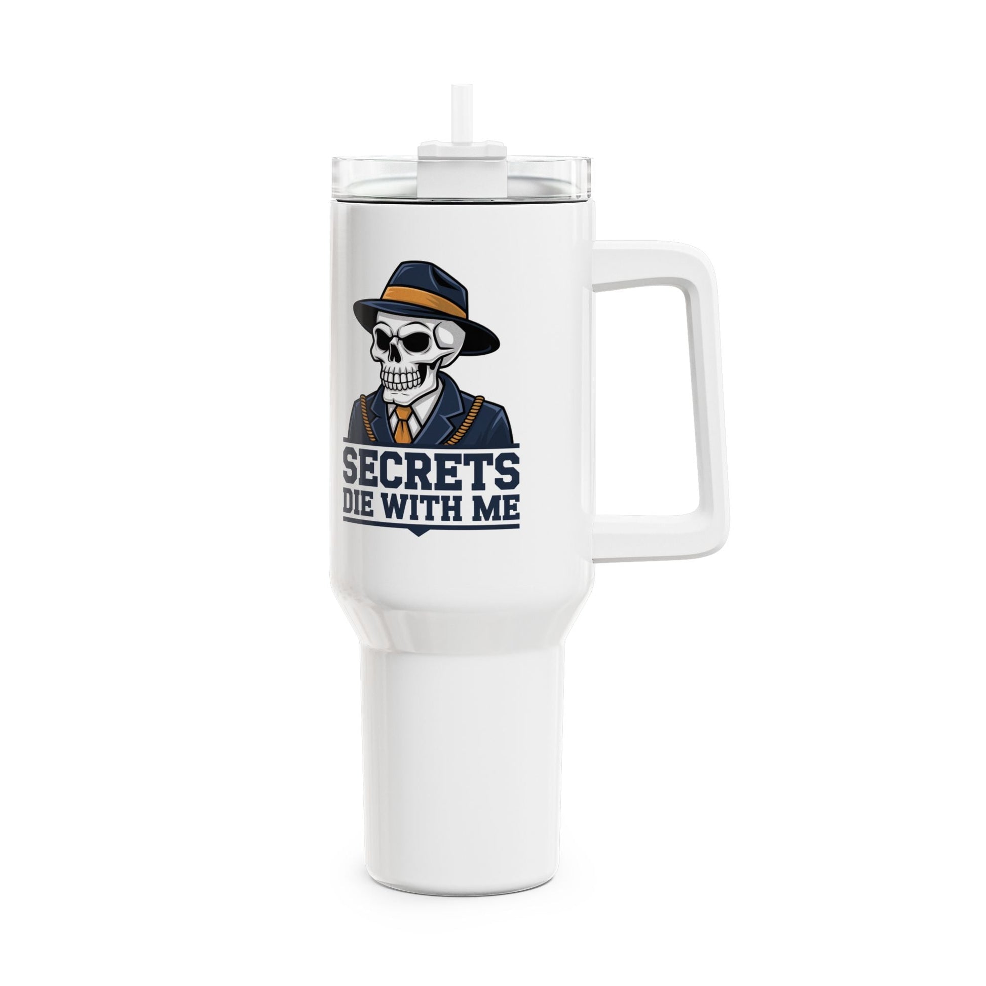 Premium Ready to Go Freemason Design Tumbler 40oz – Secrets Die with Me – Freemason Ready|to|Go Gift - Masonic Mugs