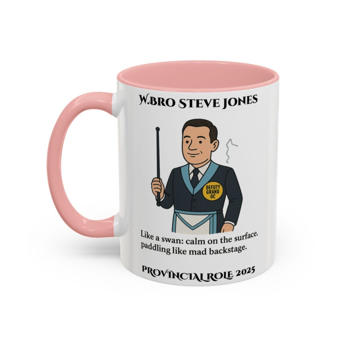 Provincial Assistant Director of Ceremonies Design Personalised Mug - Like a swan - Masonic Mugs