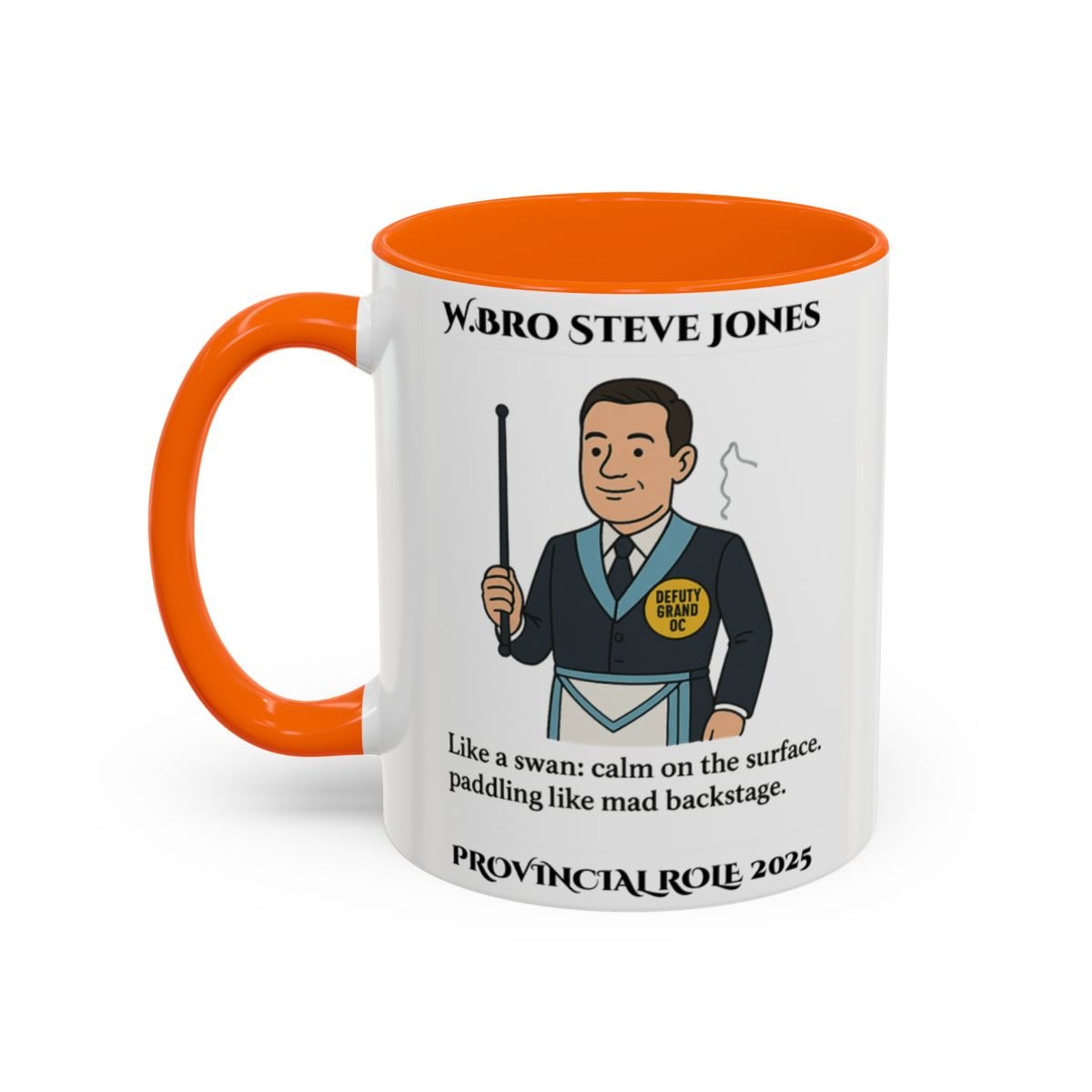 Provincial Assistant Director of Ceremonies Design Personalised Mug - Like a swan - Masonic Mugs