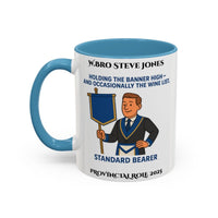 Provincial Standard Bearer Design Personalised Mug - Holding the Banner High - Masonic Mugs