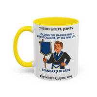 Provincial Standard Bearer Design Personalised Mug - Holding the Banner High - Masonic Mugs