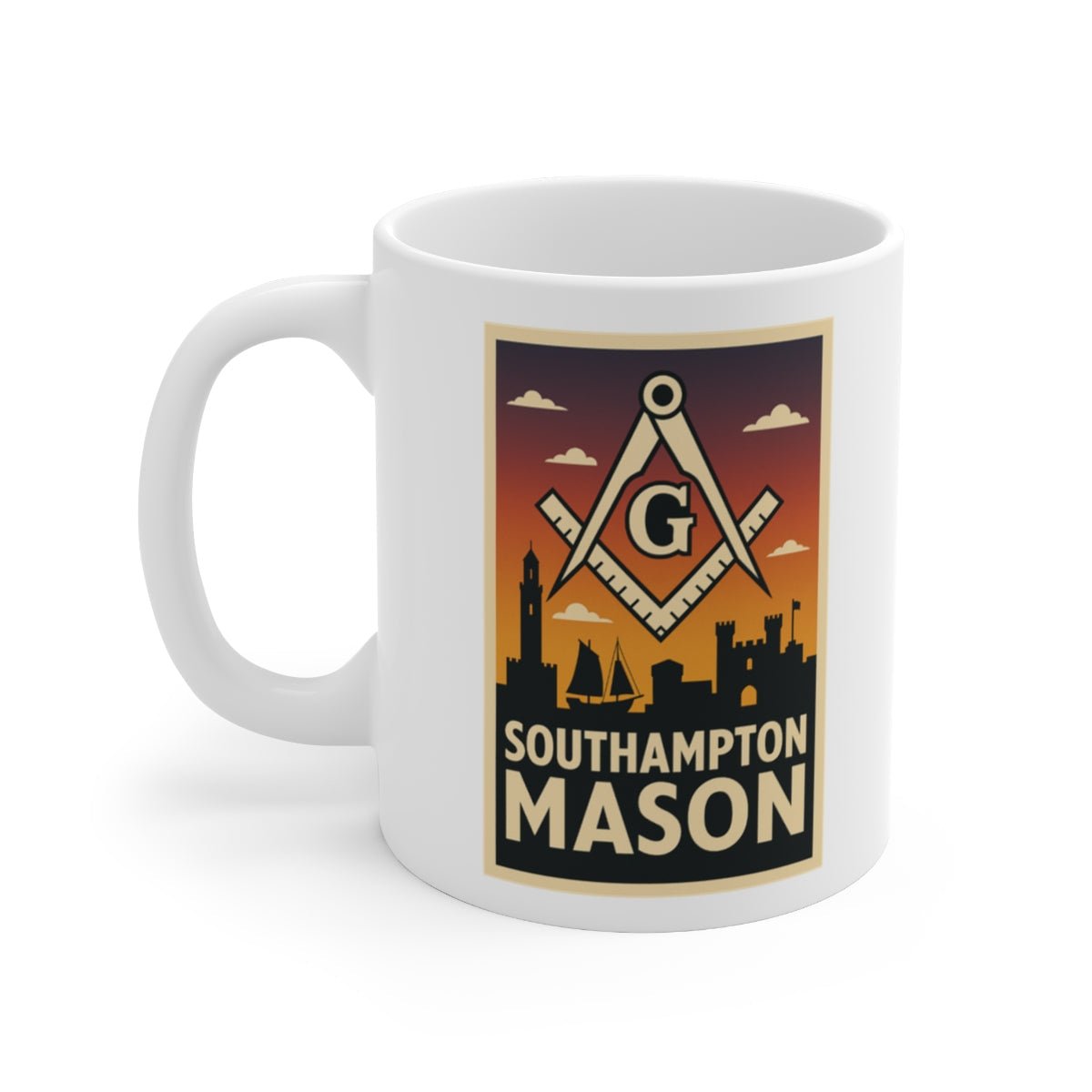 Southampton Mason Custom Masonic Coffee Mug - Freemason Gift - Masonic Mugs
