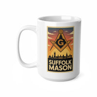 Suffolk Mason Custom Masonic Coffee Mug - Freemason Gift - Masonic Mugs
