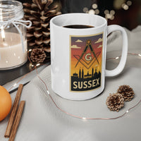 Sussex Mason Custom Masonic Coffee Mug - Freemason Gift - Masonic Mugs