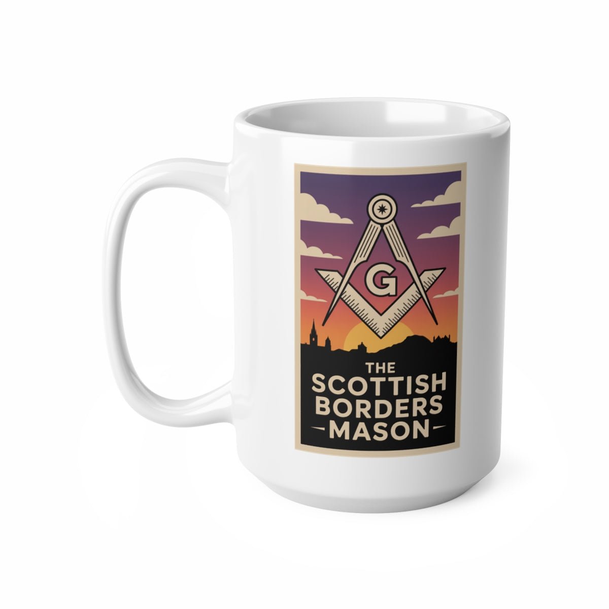 The Scottish Borders Mason Custom Masonic Coffee Mug - Freemason Gift - Masonic Mugs