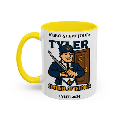 Tyler Design - Freemason Personalised Mug - Sentinel of the door - Masonic Mugs