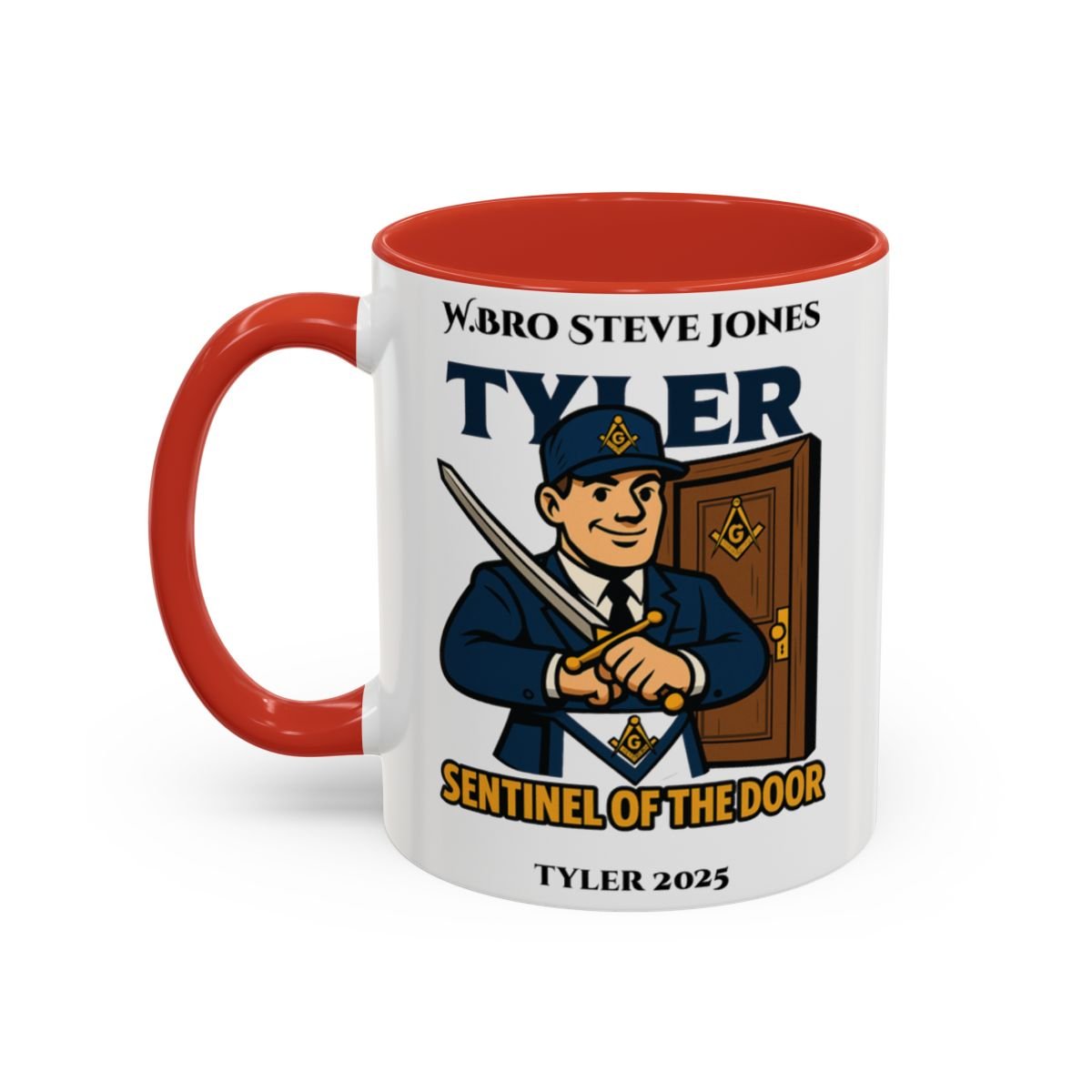 Tyler Design - Freemason Personalised Mug - Sentinel of the door - Masonic Mugs